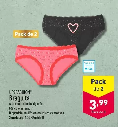 Oferta de Up2fashion - Braguita por 3,99€ en ALDI