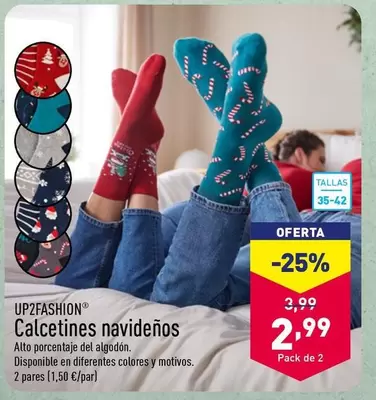 Oferta de Up2fashion - Calcetines Navidenos por 2,99€ en ALDI