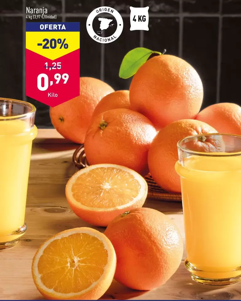 Oferta de Naranja por 0,99€ en ALDI