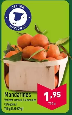 Oferta de Mandarines por 1,95€ en ALDI