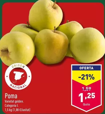 Oferta de Poma por 1,25€ en ALDI