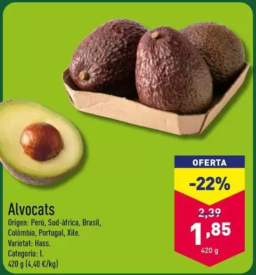 Oferta de Alvocats por 1,85€ en ALDI