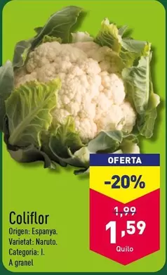 Oferta de Coliflor por 1,59€ en ALDI