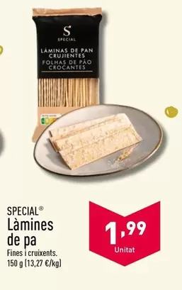 Oferta de Special - Lamines De Pa por 1,99€ en ALDI