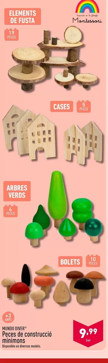 Oferta de Mundo Diver - Peces De Construcció Minimons por 9,99€ en ALDI