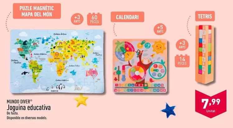 Oferta de Mundo Diver - Joguina Educativa por 7,99€ en ALDI