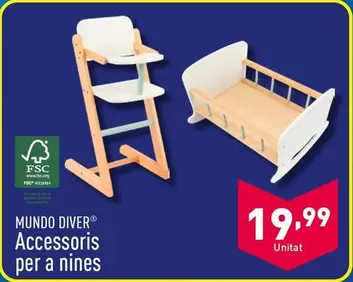 Oferta de Mundo Diver - Accessoris Per A Nines  por 19,99€ en ALDI