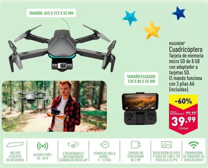 Oferta de Maginon - Cuadricóptero  por 39,99€ en ALDI