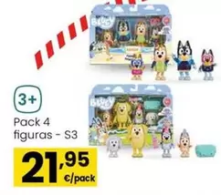 Oferta de Bluey - Pack 4 Figuras por 21,95€ en Eroski