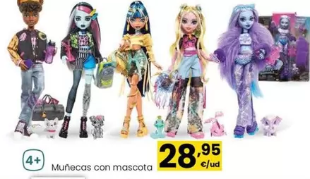 Oferta de Monster High - Muñecas Con Mascota por 28,95€ en Eroski