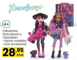 Oferta de Monster High - Fabulosas Draculaura Y Clawdeen por 28,95€ en Eroski