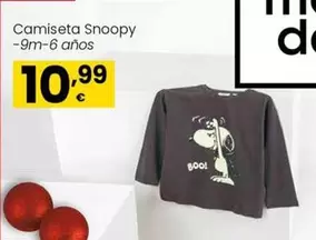 Oferta de Camiseta Snoopy por 10,99€ en Eroski