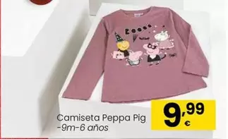 Oferta de Camiseta Peppa Pig por 9,99€ en Eroski