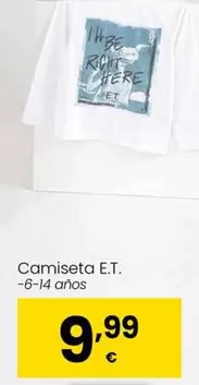 Oferta de Camiseta E.T.  por 9,99€ en Eroski