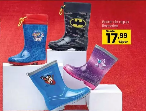 Oferta de Botas De Agua Licencias por 17,99€ en Eroski