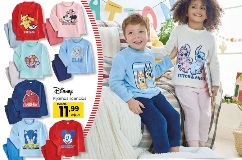 Oferta de Disney - Pijamas Licencias por 11,99€ en Eroski