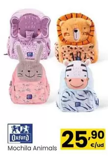 Oferta de Oxford - Mochila Animals por 25,9€ en Eroski