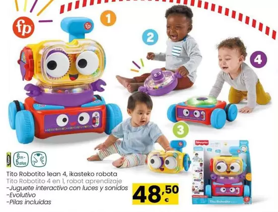 Oferta de Fisher-Price - Tito Robotito 4 En 1, Robot Aprendizaje  por 48,5€ en Eroski