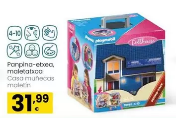 Oferta de Playmobil - Casa Muñecas Maletín  por 31,99€ en Eroski