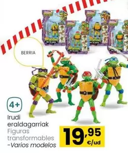 Oferta de Teenage Mutant Ninja Turtles - Figuras Transformables por 19,95€ en Eroski