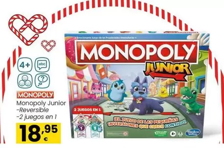 Oferta de Monopoly - Junior por 18,95€ en Eroski