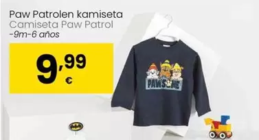 Oferta de Camiseta Paw Patrol por 9,99€ en Eroski