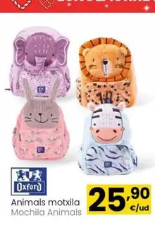 Oferta de Oxford - Mochila Animals por 25,9€ en Eroski