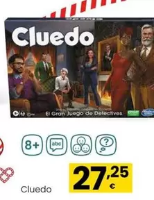 Oferta de Hasbro - Cluedo por 27,25€ en Eroski