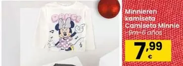 Oferta de Camiseta Minnie por 7,99€ en Eroski