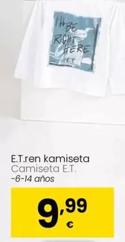 Oferta de Camiseta E.T.  por 9,99€ en Eroski