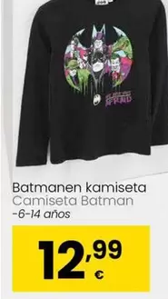 Oferta de Camiseta Batman por 12,99€ en Eroski