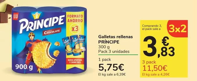 Oferta de Príncipe - Galletas Rellenas por 5,75€ en Carrefour Express