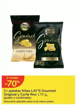 Oferta de Lay's - En Patatas Fritas Gourmet Original Y Corte Fino en Carrefour Express