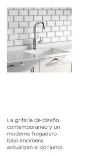 Oferta de La Griferia De Diseño Contemporáneo Y Un Moderno Fregadero Bajo Encimera en El Corte Inglés