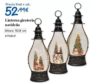 Oferta de Linterna Giratoria Navidena por 52,99€ en Costco