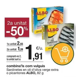 Oferta de Albo - Sardinetes En Oli D'oliva Verge Extra O Picantones por 2,55€ en BonpreuEsclat