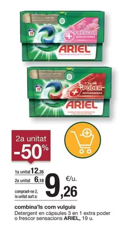 Oferta de Ariel - Detergent En Capsules 3 En 1 Poder O Frescor Sensacions por 12,35€ en BonpreuEsclat