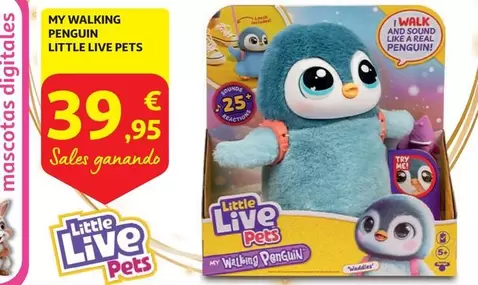 Oferta de Little Live Pets - My Walking Penguin por 39,95€ en Alcampo