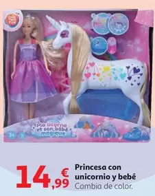 Oferta de Bebé - Princesa Con Unicornio Y por 14,99€ en Alcampo