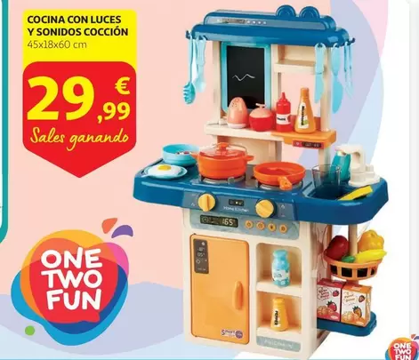 Oferta de One Two Fun - Cocina Con Luces Y Sonidos Coccion por 29,99€ en Alcampo