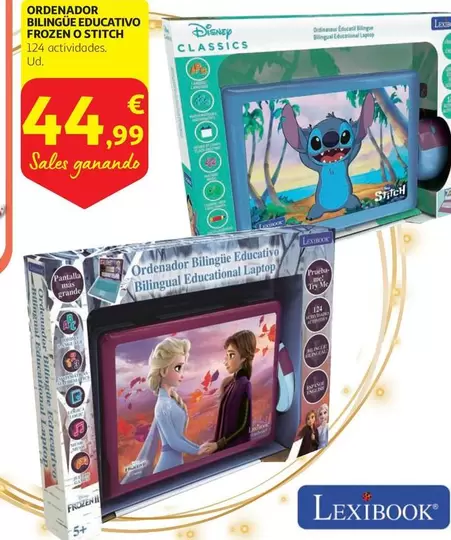 Oferta de Lexibook - Ordenador Bilingue educativo Frozen Ositich por 44,99€ en Alcampo