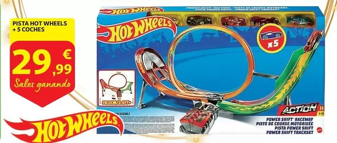 Oferta de Hot Wheels - Pista  + 5 Coches por 29,99€ en Alcampo