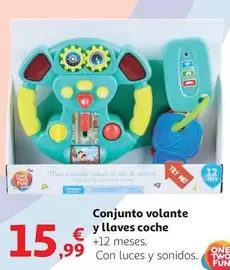 Oferta de One Two Fun - Conjunto Volante Y Llaves Coche por 15,99€ en Alcampo