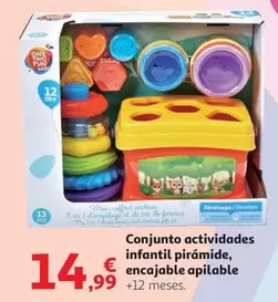 Oferta de One - Conjunto Actividades Infantil Piramide, Encajable Apilable por 14,99€ en Alcampo