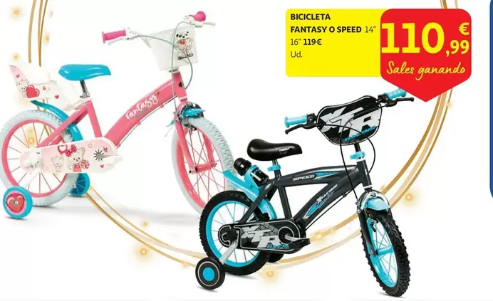 Oferta de Fantasy - Bicicleta Fantasy O Speed por 110,99€ en Alcampo