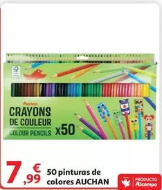 Oferta de Auchan - 50 Pinturas De Colores por 7,99€ en Alcampo