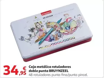 Oferta de Bruynzeel - Caja Metalica Rotuladores Doble Punta por 34,95€ en Alcampo