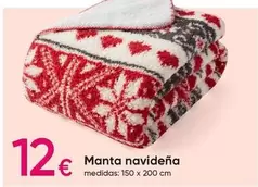 Oferta de Manta Navidena por 12€ en Pepco