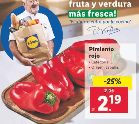 Oferta de Pimiento Rojo por 2,19€ en Lidl