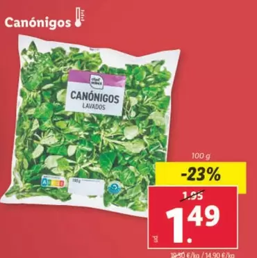 Oferta de Canónigos por 1,49€ en Lidl